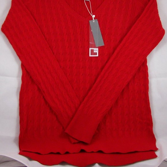 jcpenney Sweaters Jc Penney Red Lightweight Vneck Sweater Poshmark